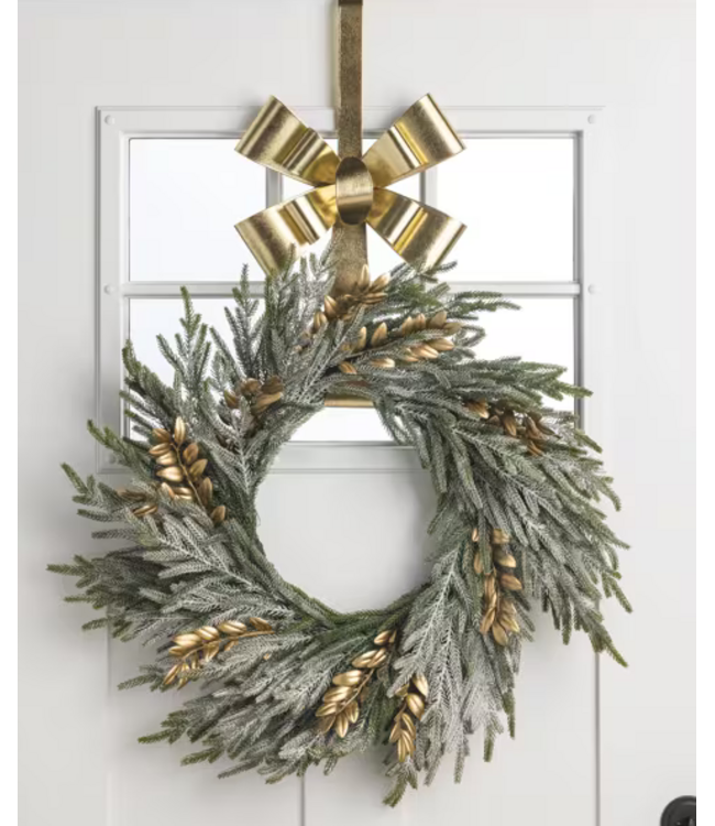 Gold Bow Wreath Hanger