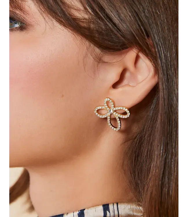 Spartina Crystal Louise Flower Earrings