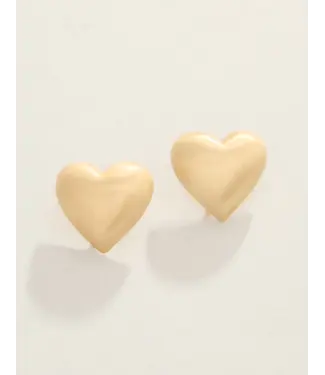 Spartina Gold Anastasia Heart Stud Earrings