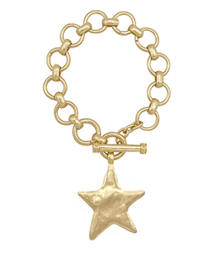 Vintage Gold Star Toggle Bracelet