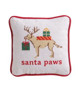 Santa Paws Needle Point Pillow
