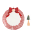 Santa Bow Cookie Plate Set
