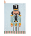 Blue Nutcracker Stripe Tea Towel