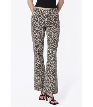 Vervet Joan Leopard High Rise Flare Jeans