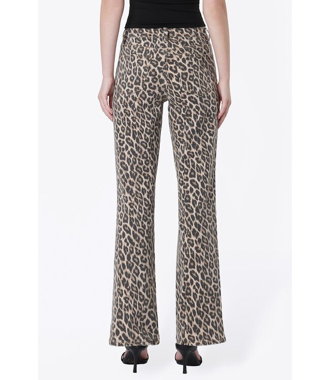 Joan Leopard High Rise Flare Jeans