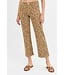 Parker Camel Leopard Mid Rise Straight Pants