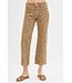 Parker Camel Leopard Mid Rise Straight Pants