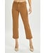 Lynn Cappuccino Mid Rise Straight Crop Pants