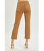 Lynn Cappuccino Mid Rise Straight Crop Pants