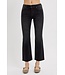 Micalea Black Mid Rise Crop Straight Jeans