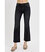 Micalea Black Mid Rise Crop Straight Jeans