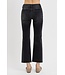Micalea Black Mid Rise Crop Straight Jeans
