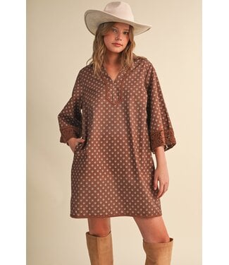 Merci Rosie Brown Shift Dress