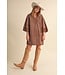Rosie Brown Shift Dress