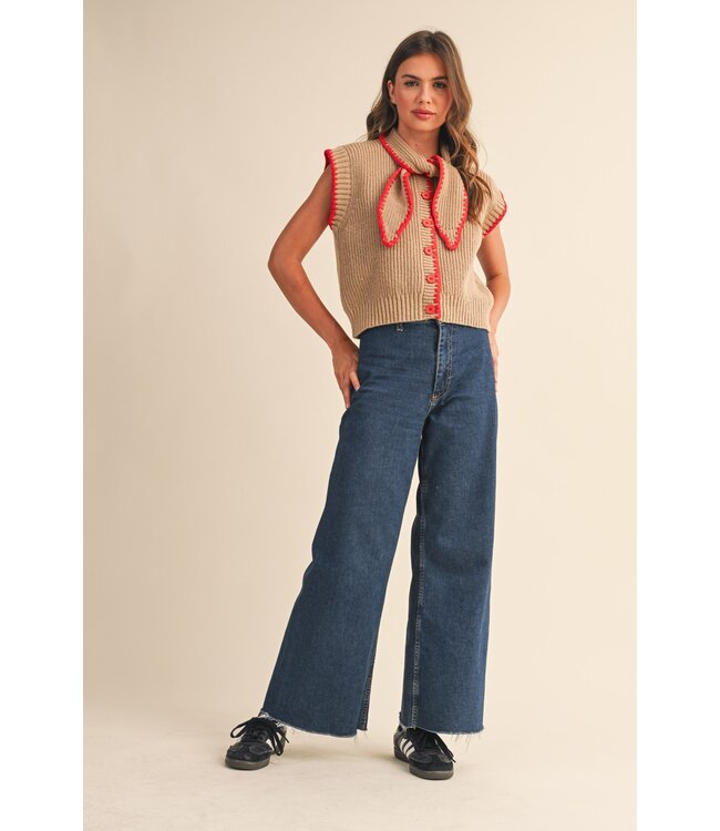 Megan Tie Neck Sweater Vest