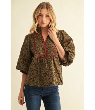 Jodifl Lydia Animal Leopard Top