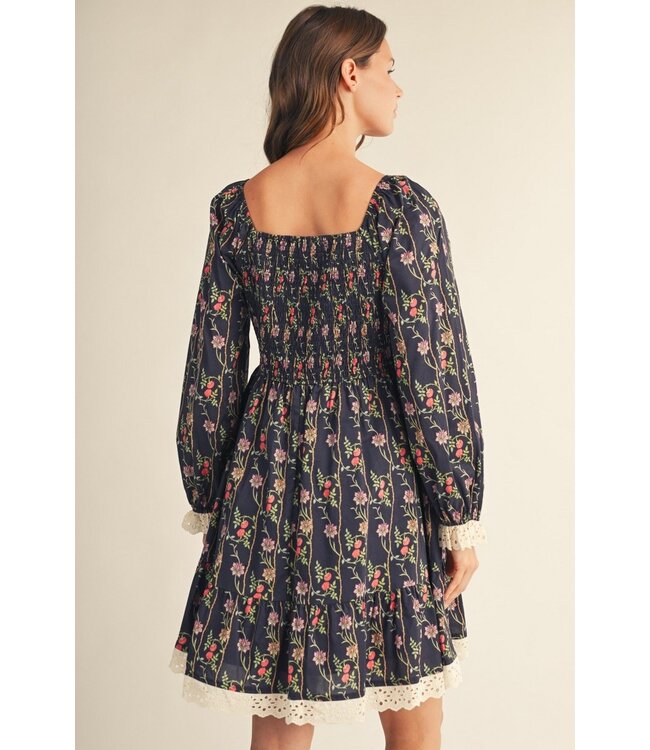 Kaylee Navy Floral Dress