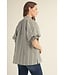 Alana Black Striped Top