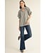 Alana Black Striped Top