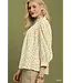 Charlene Ecru Polka Dot Top