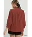 Izzy Crimson Check Blouse