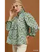 Wendi Olive Floral Blouse