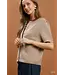 Barb Latte Knit Cardigan Top