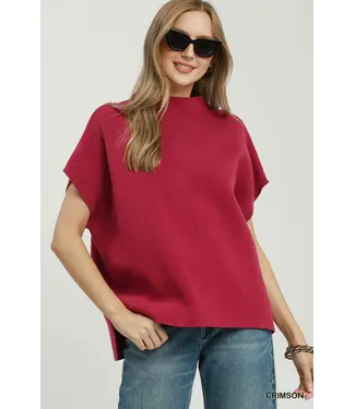 Liza Crimson Sweater Top