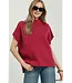 Liza Crimson Sweater Top
