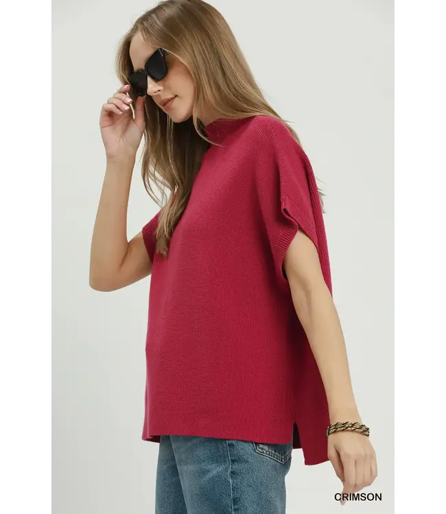 Liza Crimson Sweater Top