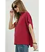 Liza Crimson Sweater Top