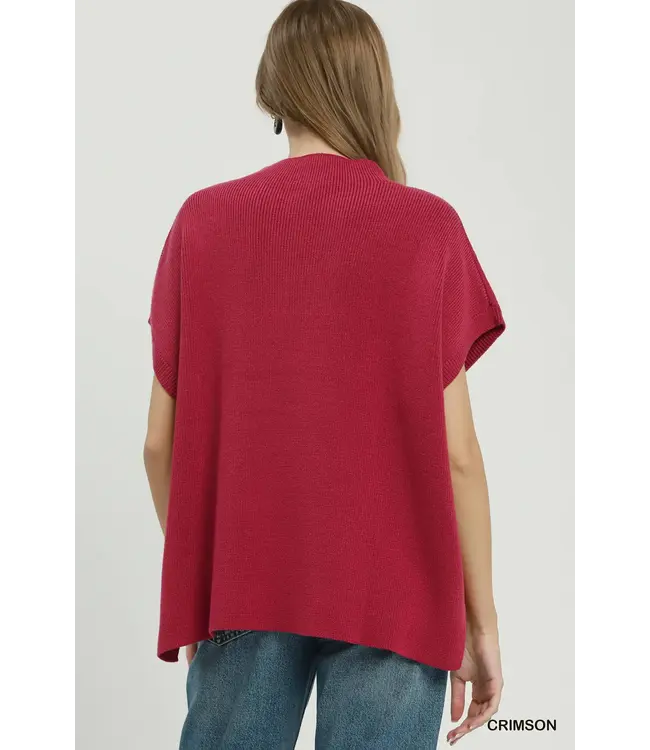 Liza Crimson Sweater Top