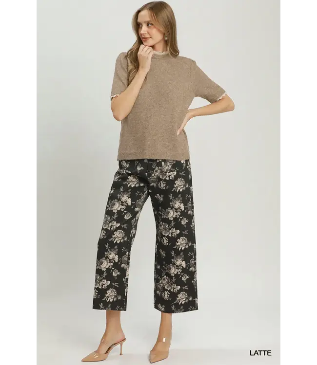 Bia Latte Scalloped Sweater Top