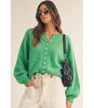 LovLov Darcy Jade Green Cardigan Top