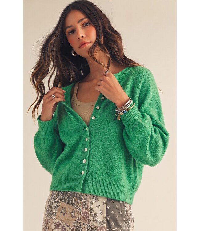 Darcy Jade Green Cardigan Top