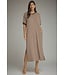 Anita Brown Striped Midi Dress