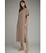 Anita Brown Striped Midi Dress