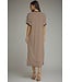 Anita Brown Striped Midi Dress