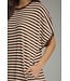 Anita Brown Striped Midi Dress