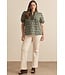 Sandra Army Green Embroidered Top