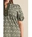 Sandra Army Green Embroidered Top