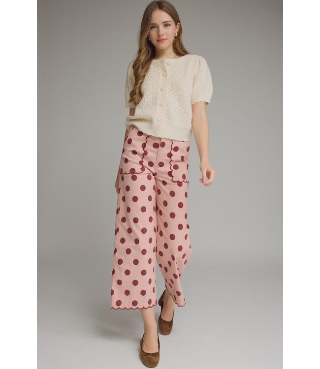 Emma Pink Polka Dot Pants
