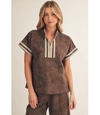 Jodifl Ella Brown Floral Top