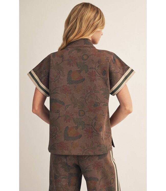 Ella Brown Floral Top