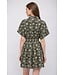 Olivia Olive Floral Embroidered Dress