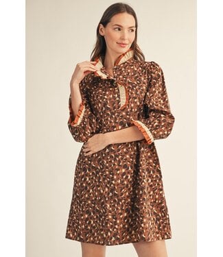 Jodifl Jeri Toffee Leopard Dress