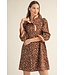 Jeri Toffee Leopard Dress