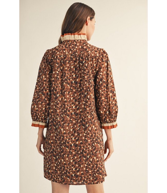 Jeri Toffee Leopard Dress