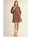 Jeri Toffee Leopard Dress
