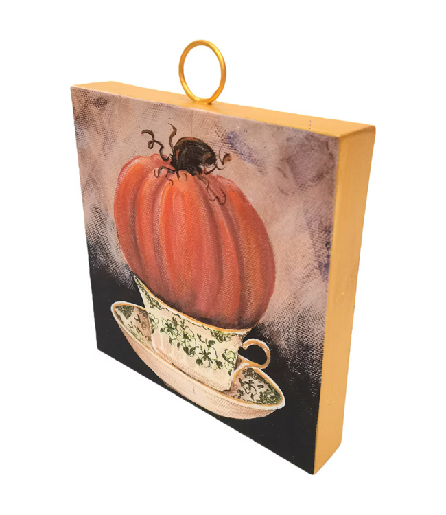 Round Top Mini Pumpkin Tea Time Print